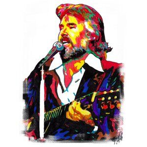 Kenny Rogers Singer Country Music Poster Print Tribute Wall Art 18x24